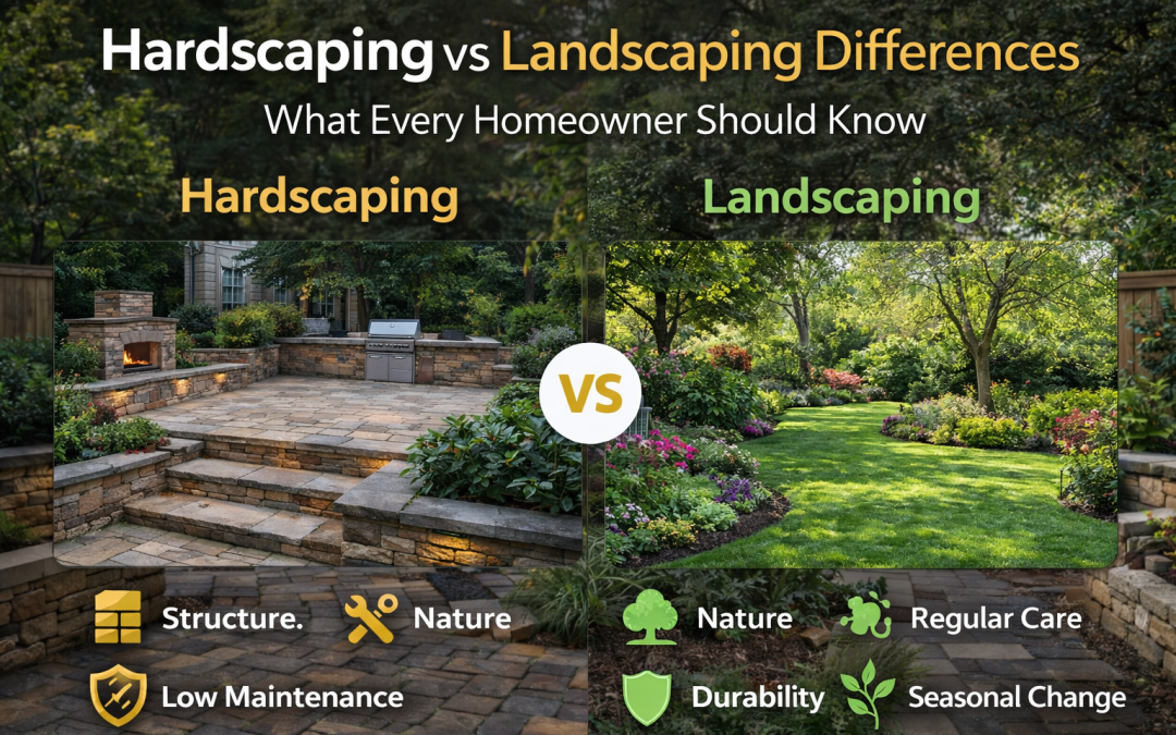 Hardscaping vs Landscaping Differences: What Every Homeowner Should Know